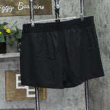 Island Escape Womens Plus Size 4" Beach Board Shorts J770099 Black 18W