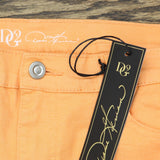 Dg2 by Diane Gilman Womens Distressed Straight Leg Jeans Peach Orange 16W Tall
