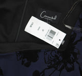 Connected Apparel Petite Square-Neck Flocked Sheath Dress Midnight Blue 8P