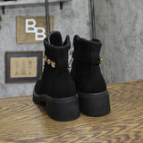 MIA Amore Womens Rhinestone Suede Lace Up Boots Black 9M