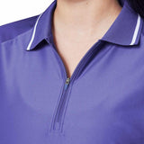 Mondetta Womens Active 1/4-Zip Short Sleeve Mesh Polo Shirt 1751752