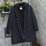 Universal Thread Zip Hooded Winter Parka Jacket with Snap Storm Flap Black XL