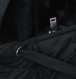 Universal Thread Zip Snap Closure Drawstring Hood Parka Jacket Coat Black 2XL