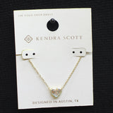 Kendra Scott Heart Iridescent Pendant Necklace 89104697 Gold / Clear 19"
