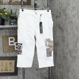 Dg2 Womens Classic Stretch Embroidered Cropped Jean 654679 White 12P