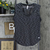 Marika Womens Mesh Back Lightweight Active Sleeveless Shirt Black Multi L