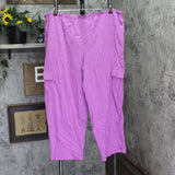 Sanctuary Cargo Cotton Cover-Up Pants SACC24849 Fuchia Purple XL