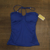 Michael Michael Kors Womens Halter Tankini Swim Top MM7M760 Bright Royal Blue L