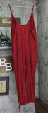 CCX by City Chic Womens Trendy Plus Size Knot Hem V Faux Wrap Jumpsuit Red 20W