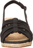 Bella Vita Women's Cheerful Wedge Sandal CHRFL Black Linen Print 8.5M