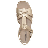 Lifestride Womens Grandiose Wedge Sandals J8203S2 Gold Yellow 8.5W