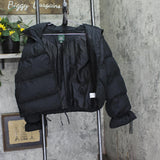 Wild Fable Womens Bow Puffer Jacket 94658795 Black M