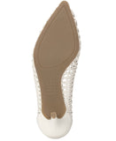 INC International Concepts Zitah Woven Pointed Toe Pumps White Woven 9M