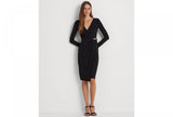 Lauren Ralph Lauren Jersey Surplice Embellished Cocktail Dress 253895556001