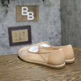 A New Day Womens Amara Flats Mesh Bow 94836363 Beige Brown 8M