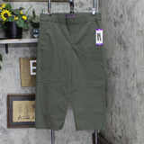 Gloria Vanderbilt Womens Pull On Wide Leg Cropped Pants 1797444
