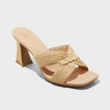 A New Day Women's Tia Mule Heels 89530591 Beige Brown 10M