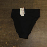 Jessica Simpson Womens High-Waist Pull-On Bikini Swim Bottom SSSL24750 Black S