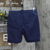 Lee Womens Regular Fit Mid Rise Khaki Shorts Navy Blue See Measurements