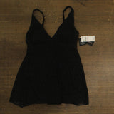Island Escape Magnolia Underwire Swim Dress Crochet One Piece N760156 Black 6