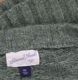 Universal Thread Womens Cable Knit Pullover Sweater Fuzzy Green 2XL