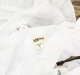 Miken Women's Lace-Inset Ruffle-Trim Beaded Tie Skirt Swim Cover Up White XL