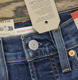 Levi's Wedgie Straight Jeans Button Fly High Rise Indigo Here We Go Blue 24x28