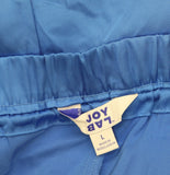 Joylab Rise Satin Drawstring Elastic Waist Tear Away Track Pants Vibrant Blue L