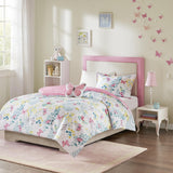 Mi Zone Kids Girls Cynthia Microfiber 3-Piece Comforter Set Pink Multi Twin