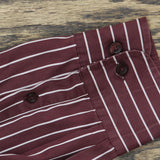 Roundtree & Yorke Mens 80's 2 Ply Cotton Striped Button Up Long Sleeve Shirt L