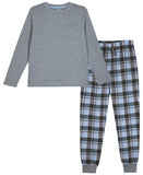 Max And Olivia Boys Long Sleeve Pajama Knit T-Shirt 5713719-MA Gray L