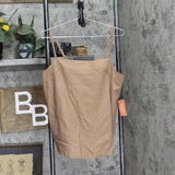 State Of Day 2-Pc. Sleeveless Pajama Set Linen Blend Natural Umber Brown M