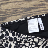 Bar III Womens Printed High-Waisted Bikini Swim Top Side Tie Black Multi L