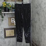 Nine West Womens Knit Bootcut Sequin Stretch Pants 1661ca45b9bfcc Black M
