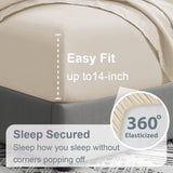 Swift Home Ultra-Soft Brushed Microfiber 6-Piece Sheet Set Cream Off White Queen
