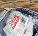 Guess 81 Womens The It Girl Distressed Skinny High Rise Jeans Light Blue 25