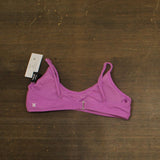 Hurley Womens Wave Scrunch Bikini Swim Top HU009T5 Orchid Purple XL