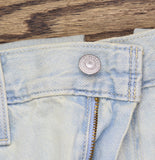 Levi's Baggy Jeans Button Fly High Rise Relaxed Straight Leg On Blast Blue 28X31