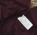 Belle by Kim Gravel Just a Touch Faux Leather Trim Hoodie Winestasing Red XS