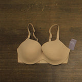 Auden Womens Luxe Stretch Comfort Wire Demi Bra T-Shirt Pearl Tan Brown 38D