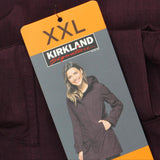 Kirkland Signature  Ladies Trench Rain Jacket 7778999 Merlot Purple 2XL