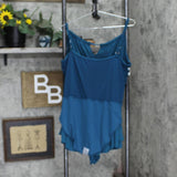 Aqua Green Womens One Piece Romper Swimsuit Swim Suit Blue Green XL