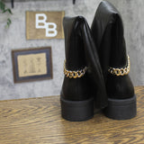 A New Day Chain Accent Knee-High Boots with Memory Foam Insole Black 9M-WC