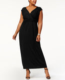 Ny Collection Womens Plus Sleeveless Empire Maxi Dress ZQID0122