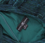 Betsy & Adam Womens Crinkled Halter Gown Green 6P