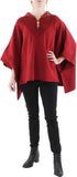 Anne Klein Womens Ribbed Trim Tunic Poncho Sweater 23000008 Titan Red L/XL
