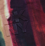DKNY Abstract Print Logo Embossed T-Shirt P5EHXWNA June Brush Stroke Red Multi S