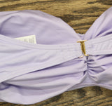 Kate Spade New York Womens Bandeau Bikini Swim Top Frosted Violet Purple M