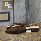 A New Day Womens Twiggy Multi Buckle Mini Heel Flats Block 94303758 Brown 7.5M