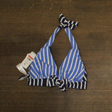 Tommy Bahama Coastline Stripe Reversible Halter Swim Top Mare Navy Blue Multi XS